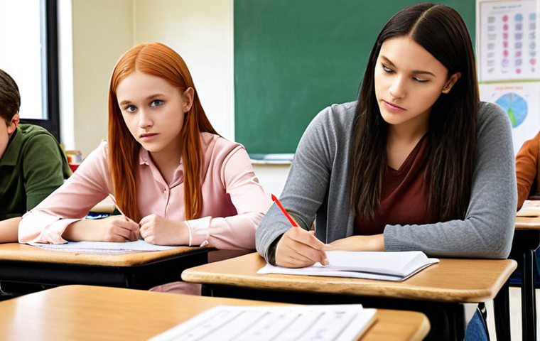 ** Diverse learners in a classroom. Focus on representing different personality types (introvert/extrovert) and learning styles (visual/auditory/kinesthetic). Include personalized learning plans.

**
